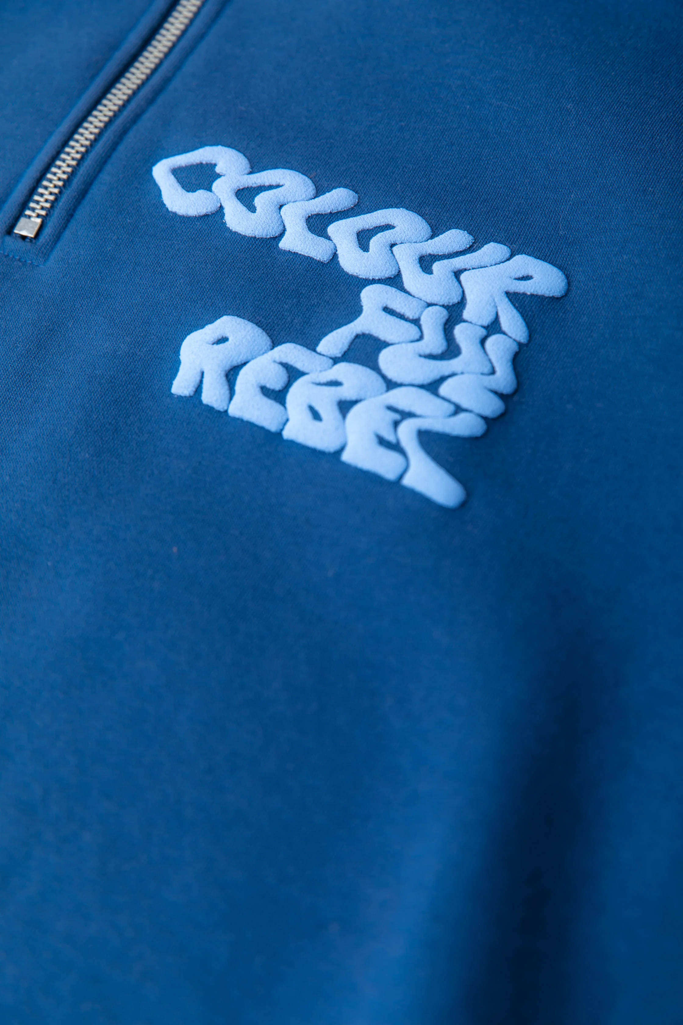 Uni Logo Zip Sweat | Deep Cobalt - Image 3