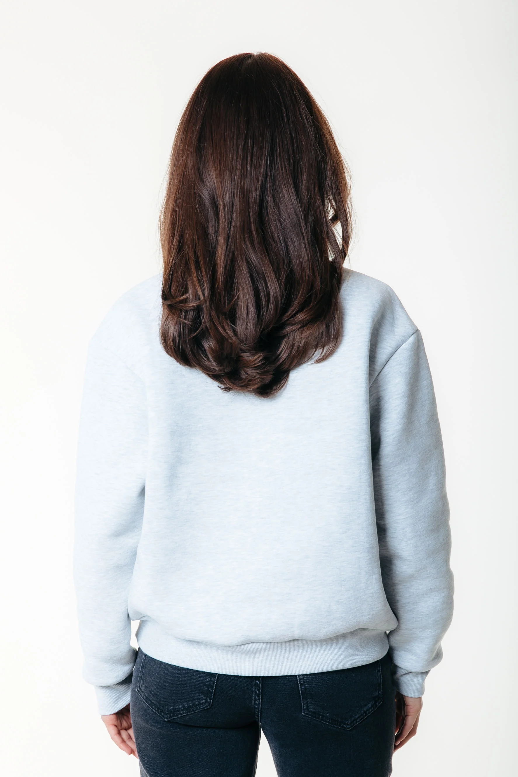 Uni Logo Zip Sweat | Light grey melange - Image 2
