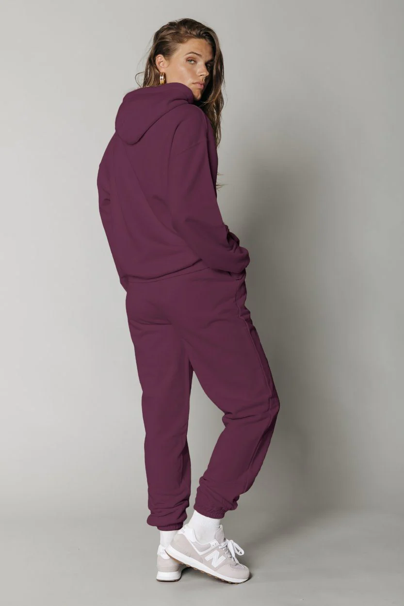 Uni Pintuck Jogger | Burgundy
