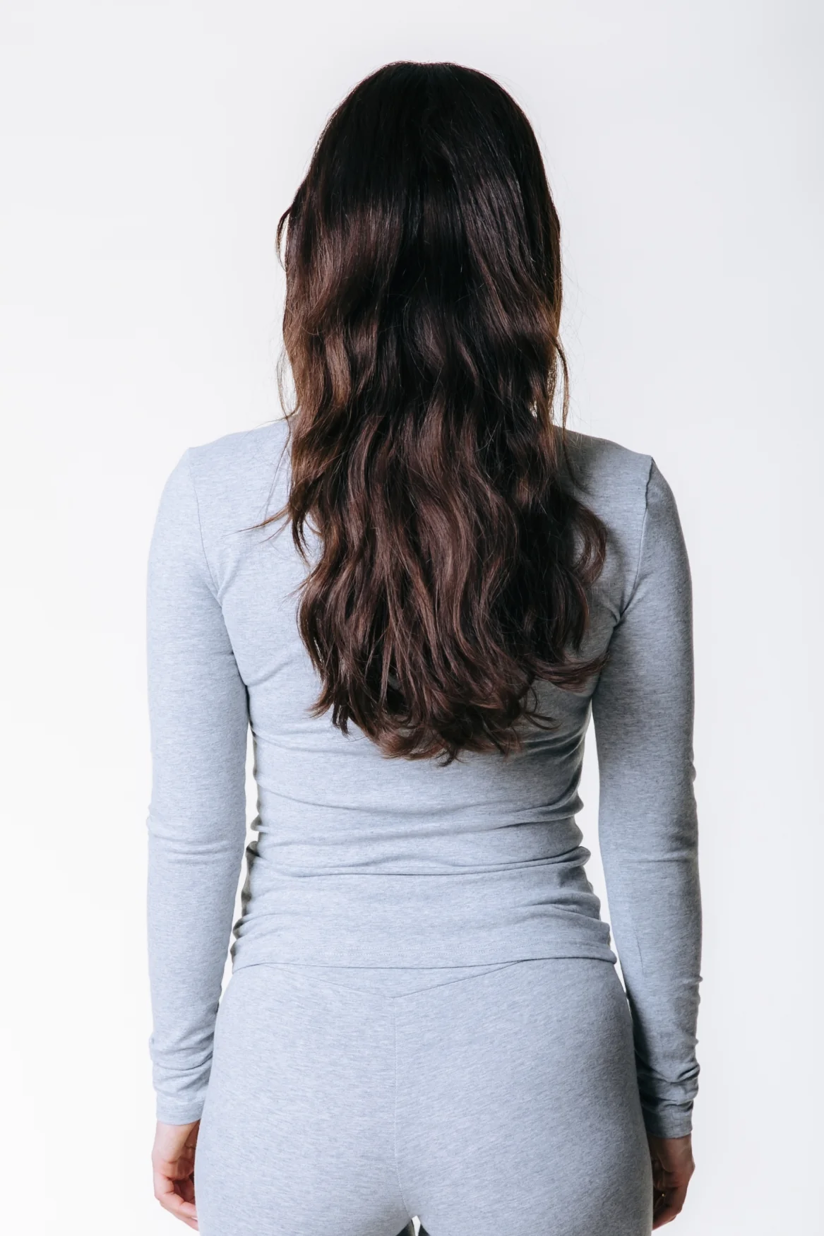 Fitted Longsleeve Top | Medium grey - Image 5