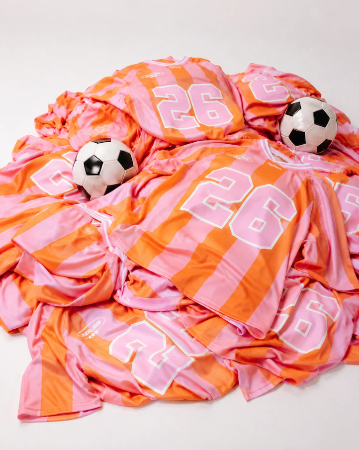 World Cup Mesh Football T-shirt | Pink/Orange - Image 8
