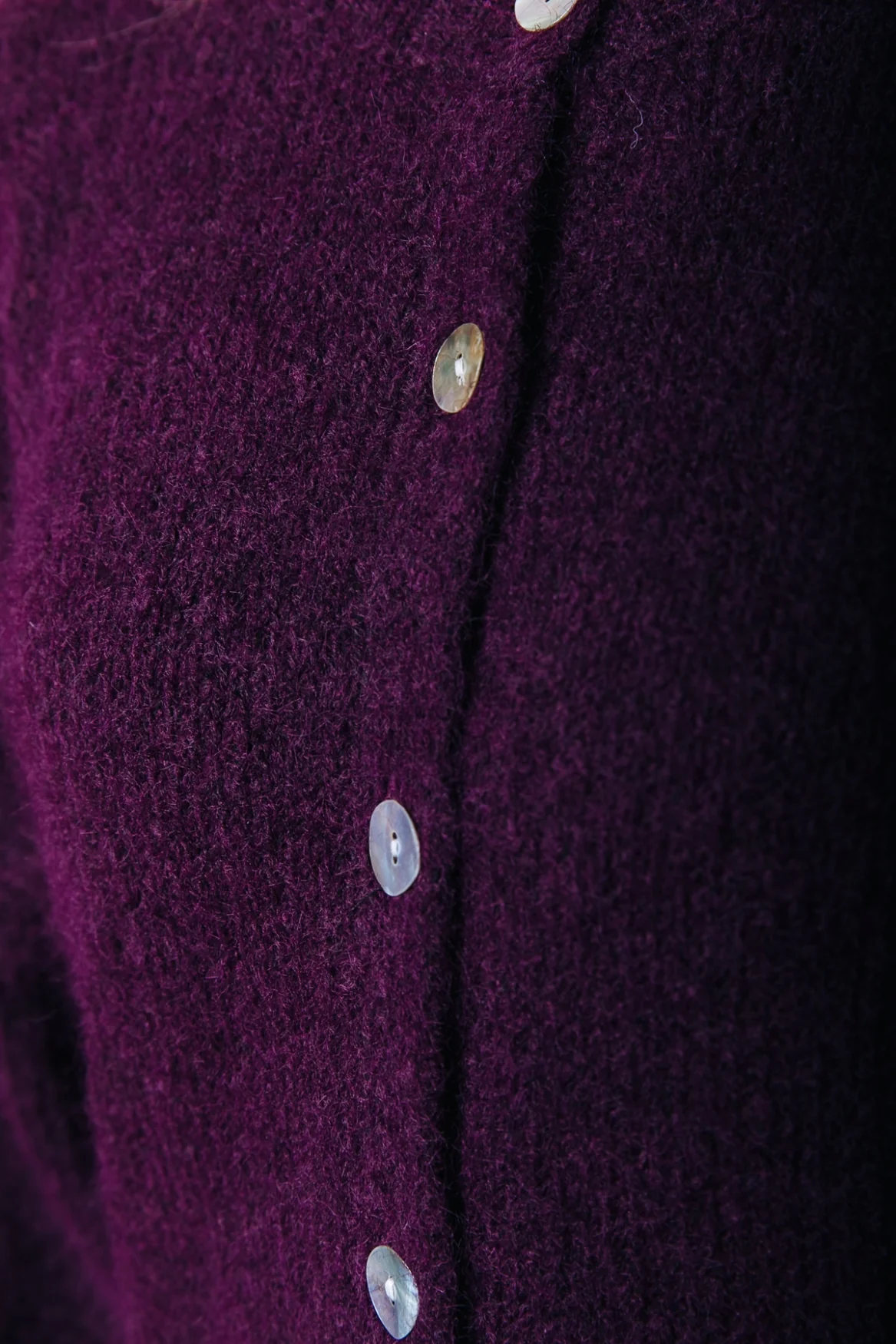 Yara Knitted Cardigan | Merlot Red - Image 3