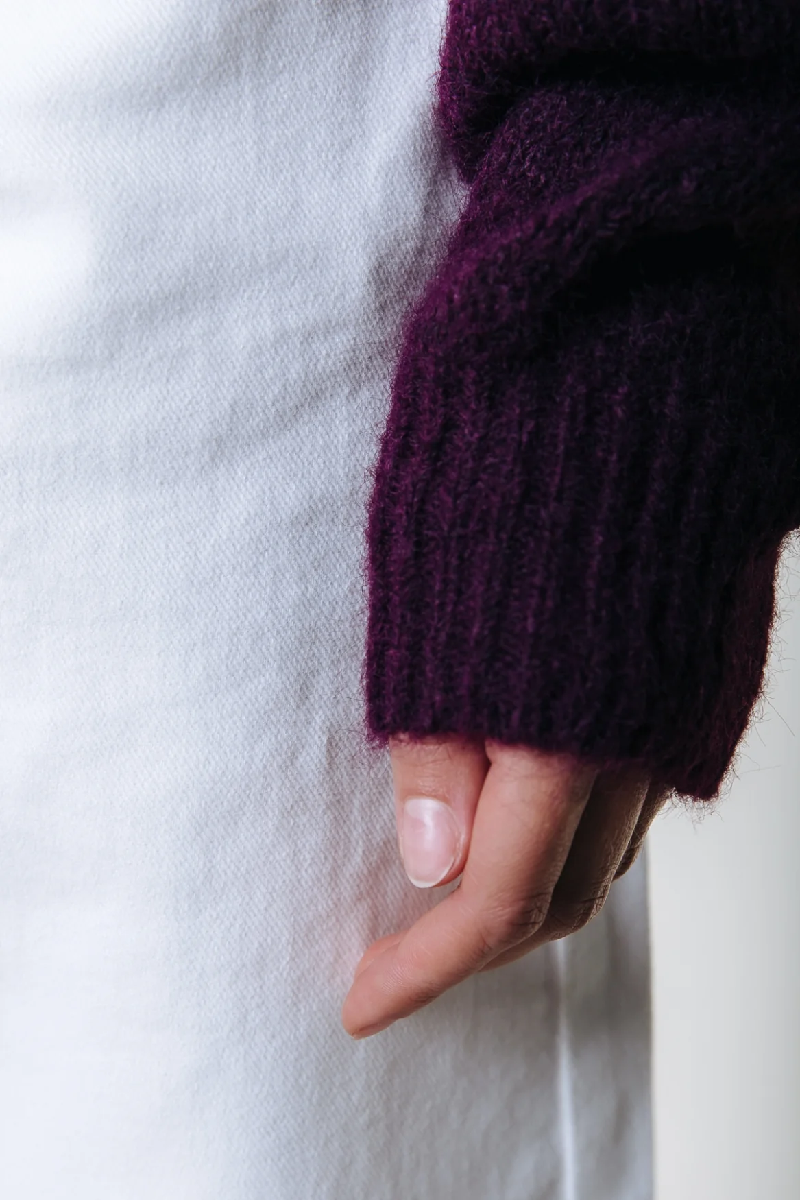 Yara Knitted Cardigan | Merlot Red - Image 4