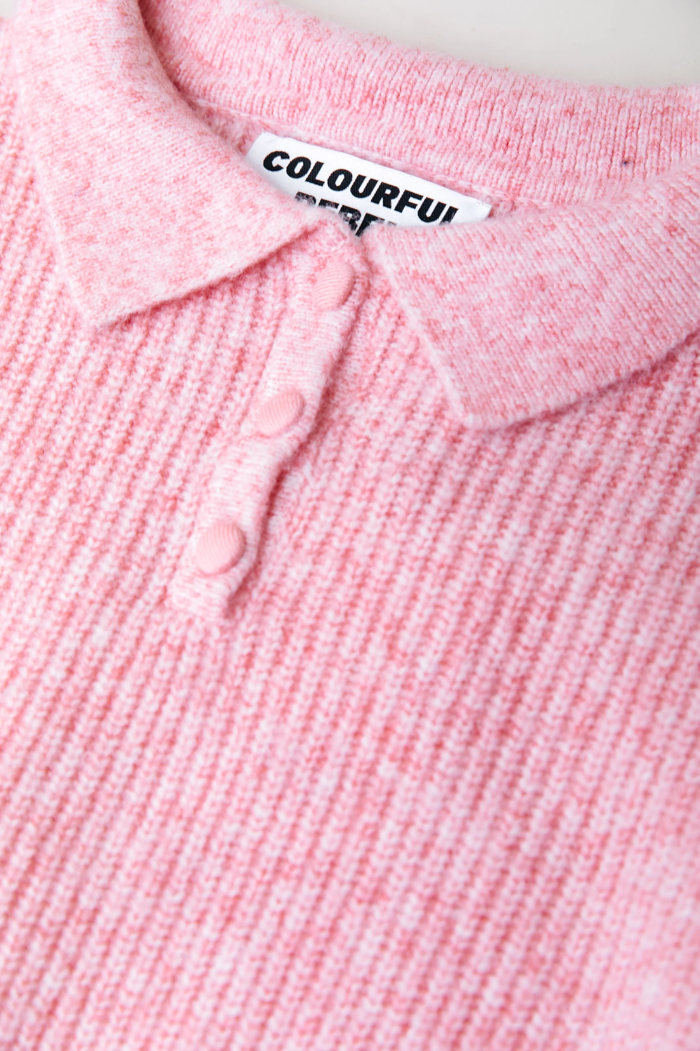 Yfke Button Knit | Coral - Image 4