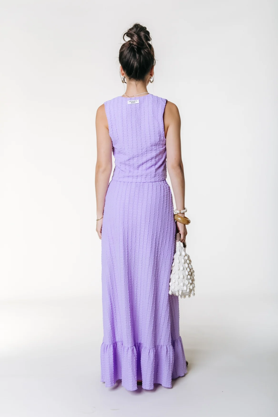 Yui Structure Maxi Skirt | Light Lavender - Image 2